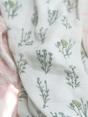 aden + anais Pink Large Blankets Silky Soft French Floral Print 100% Cotton Muslins 3 Pack - Image 6 of 10