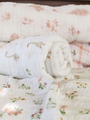 aden + anais Pink Sentials 100% Cotton Blanket Country Floral Muslins 4 Pack - Image 2 of 8