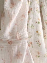 aden + anais Pink Sentials 100% Cotton Blanket Country Floral Muslins 4 Pack - Image 3 of 8