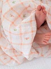 aden + anais Pink Sentials 100% Cotton Blanket Country Floral Muslins 4 Pack - Image 4 of 8