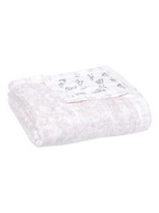 aden + anais Pink Dream Silky Soft French Floral 100% Cotton Blanket - Image 3 of 3