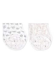 aden + anais Pink Burpy Silky Soft French Floral 100% Cotton Bibs 2 Pack - Image 1 of 5