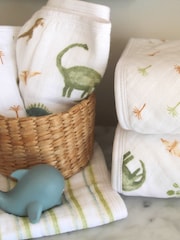 aden + anais Pink Essentials Hooded Towel Country Floral 100% Cotton Muslins 2 Pack - Image 4 of 6
