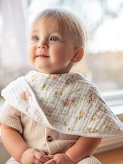 aden + anais Pink Essentials 100% Cotton Baby Burpy Bib Country Floral Muslin - Image 2 of 3