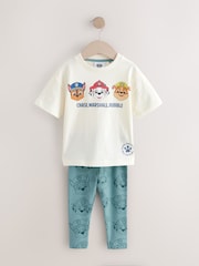 Blue/Neutral Paw Patrol Short Sleeve 100% Cotton T-Shirts and Leggings Set (3mths-8yrs) - Image 4 of 8