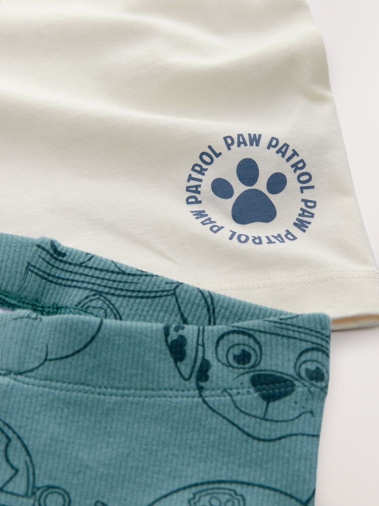 Blue/Neutral Paw Patrol Short Sleeve 100% Cotton T-Shirts and Leggings Set (3mths-8yrs) - Image 7 of 8