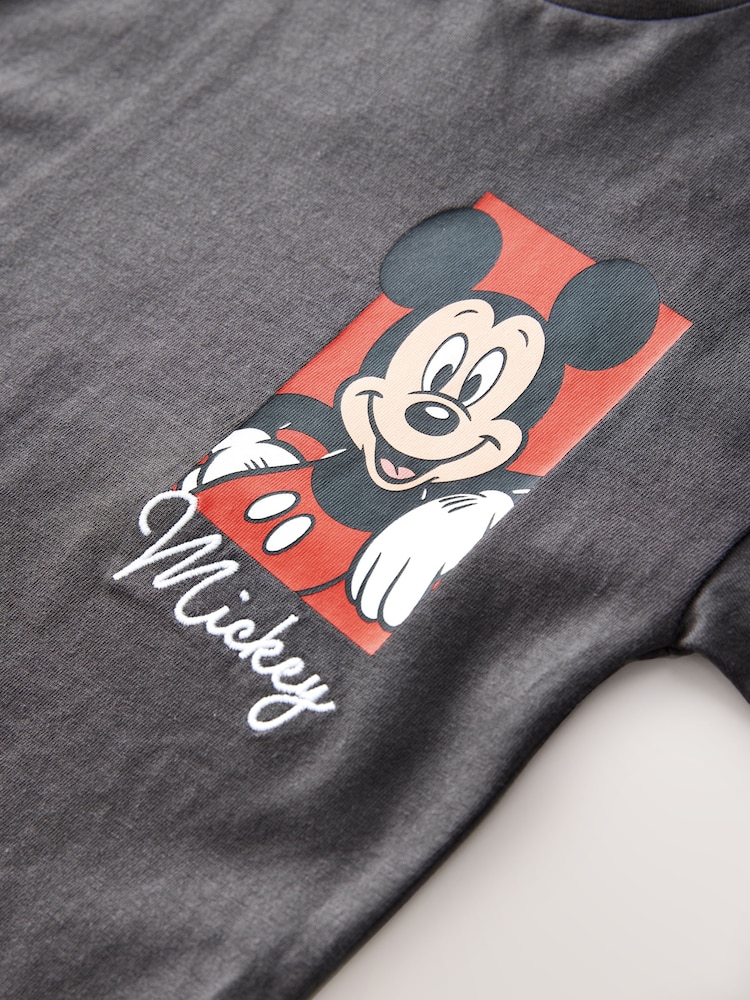 Charcoal Grey Mickey Mouse Short Sleeve T-Shirt (3mths-8yrs) - Image 3 of 4