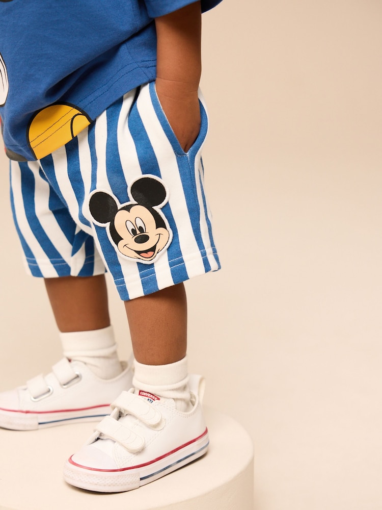 Blue/White Mickey Mouse T-Shirt & Shorts Set (3mths-8yrs) - Image 6 of 9