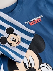 Blue/White Mickey Mouse T-Shirt & Shorts Set (3mths-8yrs) - Image 8 of 9