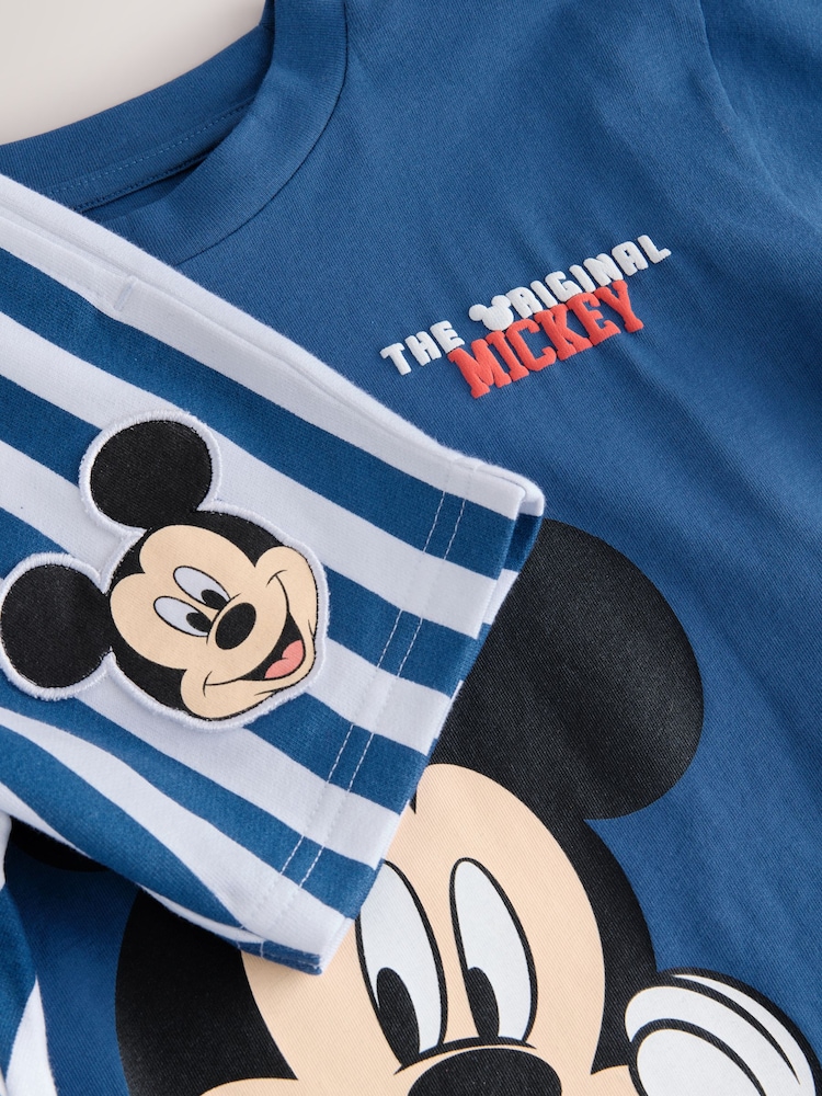 Blue/White Mickey Mouse T-Shirt & Shorts Set (3mths-8yrs) - Image 8 of 9
