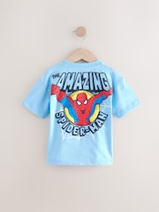 Blau - Kurzarm-T-Shirt mit Spider-Man-Motiv aus 100 % Baumwolle (3M.–8J.) - Bild 2 von 4