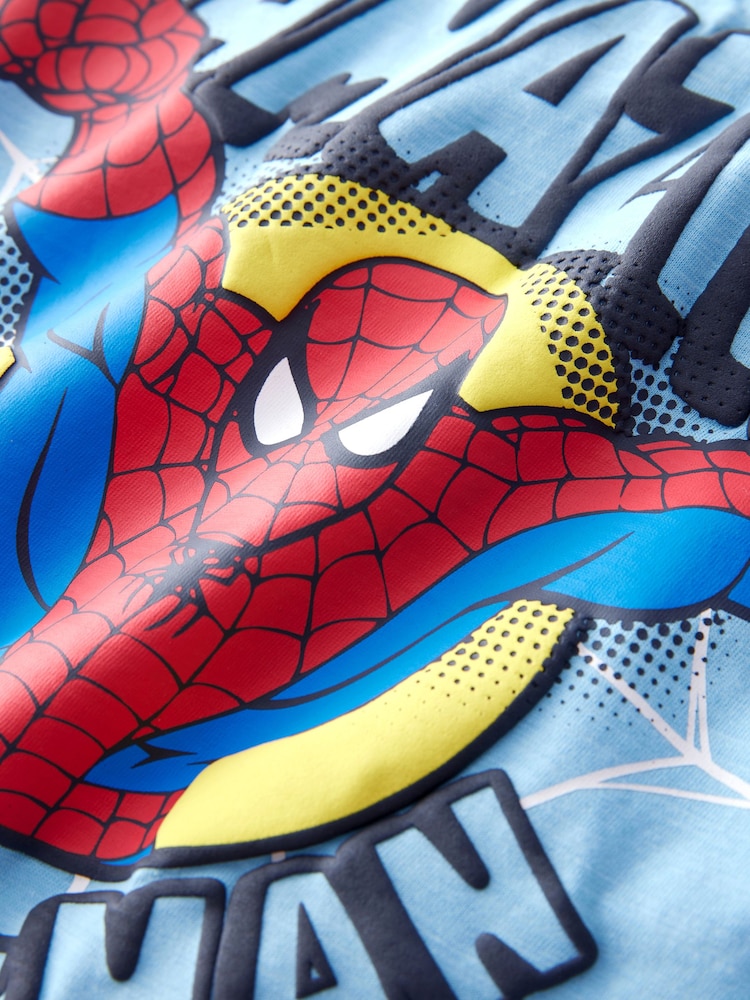 Blau - Kurzarm-T-Shirt mit Spider-Man-Motiv aus 100 % Baumwolle (3M.–8J.) - Bild 4 von 4