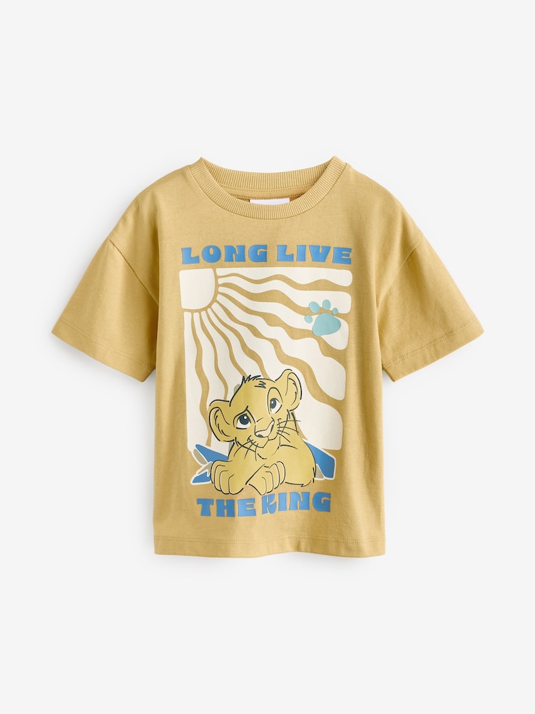Sand Simba Lion King Short Sleeve T-Shirt (3mths-8yrs) - Image 1 of 3
