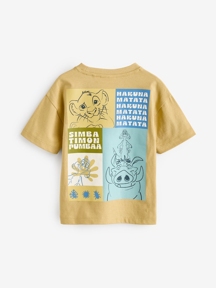 Sand Simba Lion King Short Sleeve T-Shirt (3mths-8yrs) - Image 2 of 3