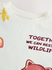 Ecru - London Zoo Short Sleeve 100% Cotton T-Shirt (3mths-8yrs) - Imagem 5 de 6