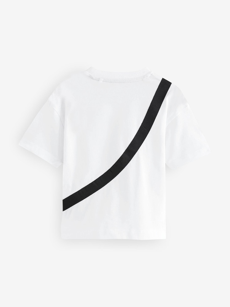 White Mickey Mouse Short Sleeves Bumbag T-Shirt (3mths-8yrs) - Image 2 of 4