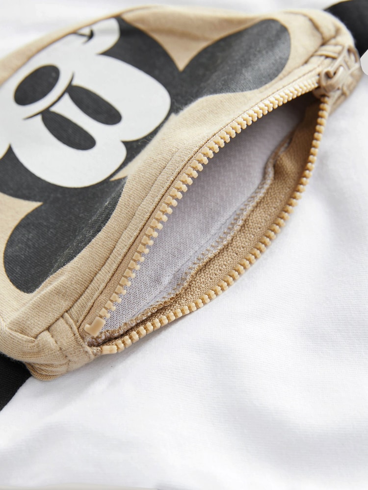 White Mickey Mouse Short Sleeves Bumbag T-Shirt (3mths-8yrs) - Image 4 of 4