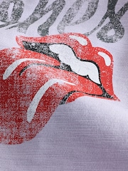 Lilac Rolling Stones - تيشِرت بكُم قصير مُزيَّن برسمة غرافيك باند (3 شهور-8 سنوات) - صورة 4 من 4