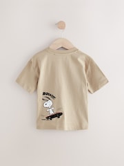 Neutral Snoopy Short Sleeve Back Print T-Shirt (3mths-7yrs) - Image 2 of 4