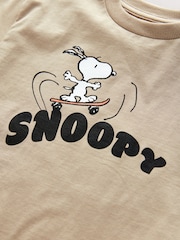 Neutral Snoopy Short Sleeve Back Print T-Shirt (3mths-7yrs) - Image 4 of 4