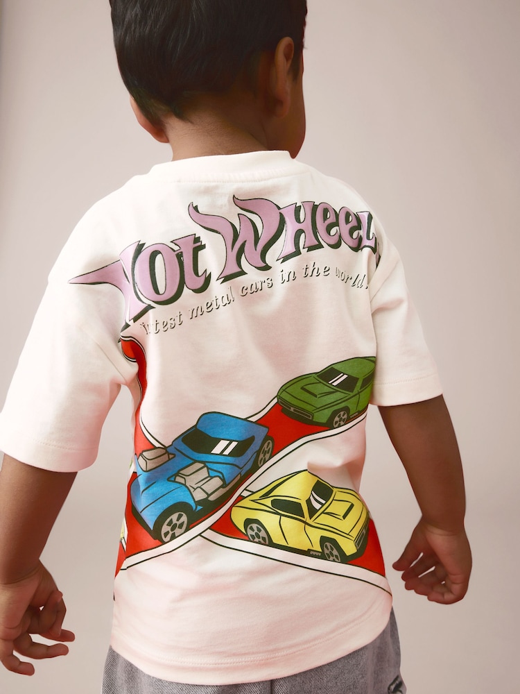 Ecru Hot Wheels Short Sleeve T-Shirt (3mths-8yrs) - Image 3 of 8