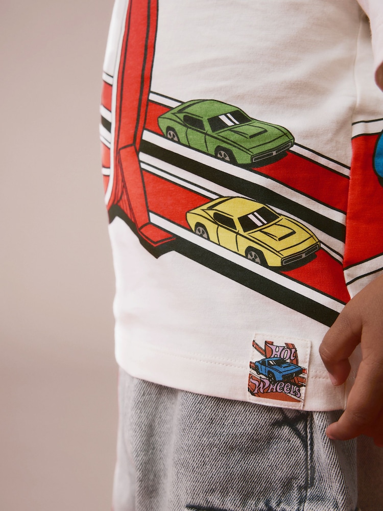 Ecru Hot Wheels Short Sleeve T-Shirt (3mths-8yrs) - Image 4 of 8