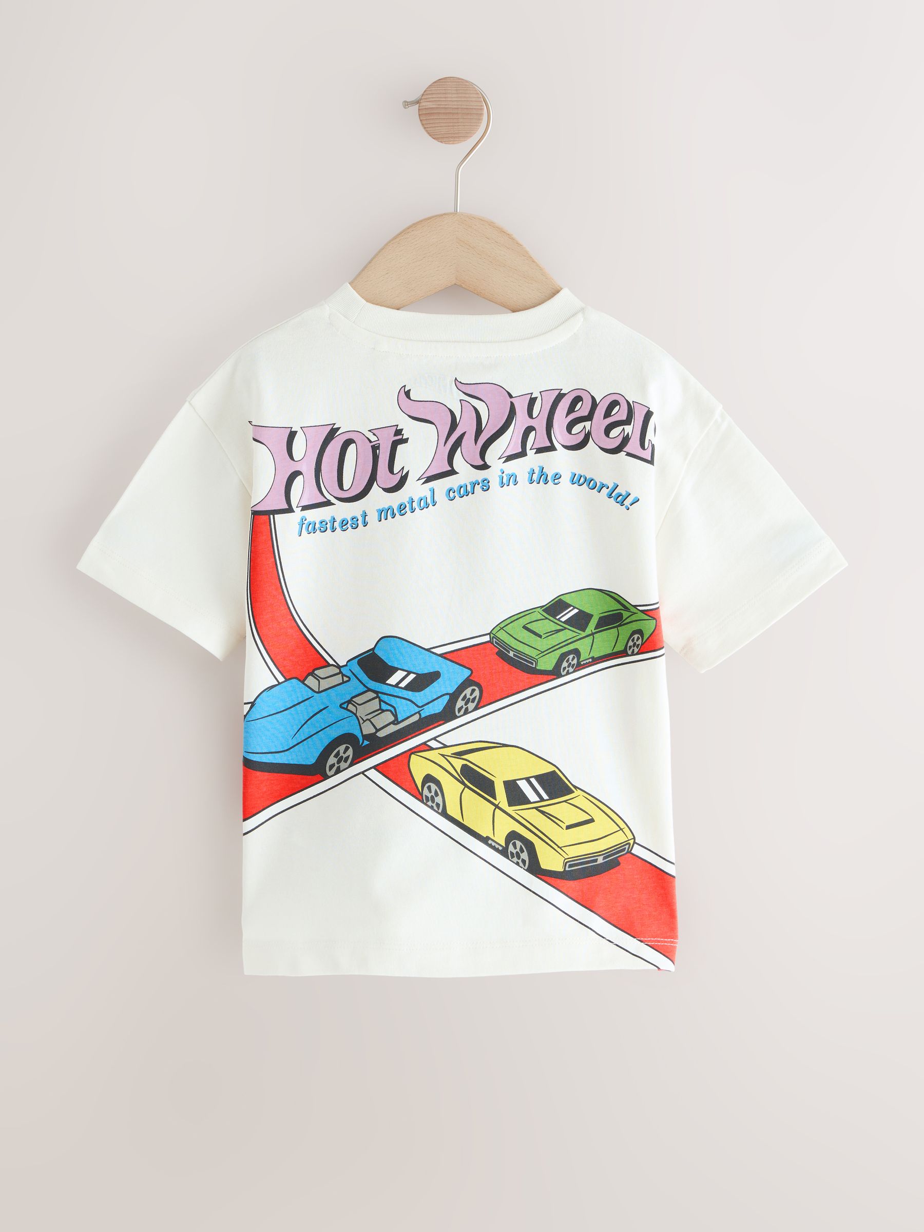 Next：日本 ベージュ - Hot Wheels 半袖 Tシャツ（3 か月～ 8 歳