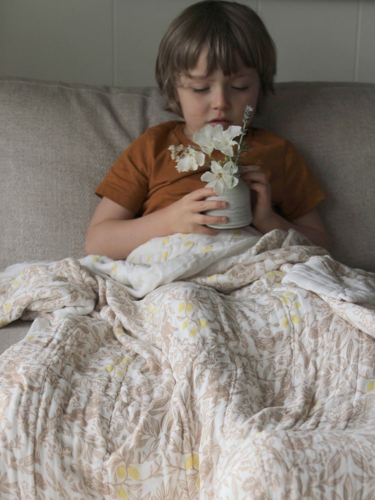 aden + anais White Dream Silky Soft Natural Woodland 100% Cotton Blanket - Image 2 of 4