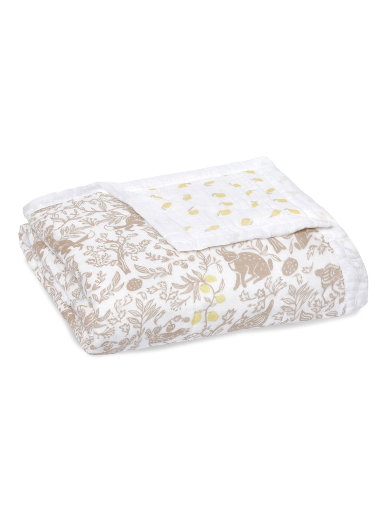 aden + anais White Dream Silky Soft Natural Woodland 100% Cotton Blanket - Image 4 of 4