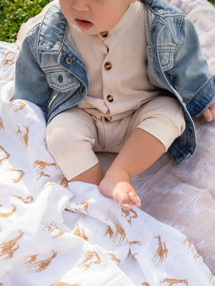 Aden + Anais Большое одеяло 100% Хлопок Сафари Dream Муслины 4 Набор - Изображение 4 4