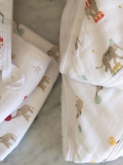 Aden + Anais Essentials s kapuco Elephant Circus 100% Cotton Komplet 2 - Slika 5 iz 6