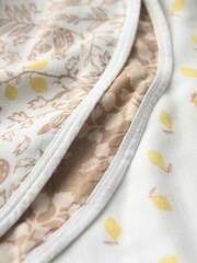 aden + anais White Burpy Silky Soft Natural 100% Cotton Woodland Bibs 2 Pack - Image 4 of 4