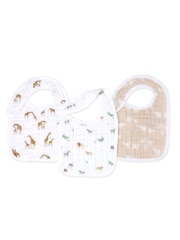 Aden + Anais Snap 100% bombažni muslin Safari Dream BIBS 3 komplet - Slika 1 iz 4