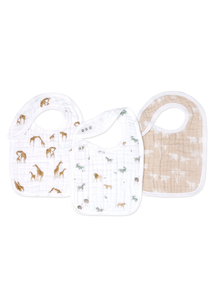 Aden + Anais Snap 100% bombažni muslin Safari Dream BIBS 3 komplet - Slika 1 iz 4