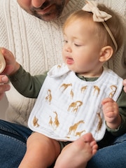 Aden + Anais Snap 100% bombažni muslin Safari Dream BIBS 3 komplet - Slika 4 iz 4