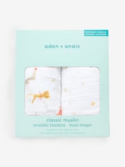 aden + anais Essentials 100% Cotton Elephant Circus Muslins Blankets 2 Pack - Image 1 of 2