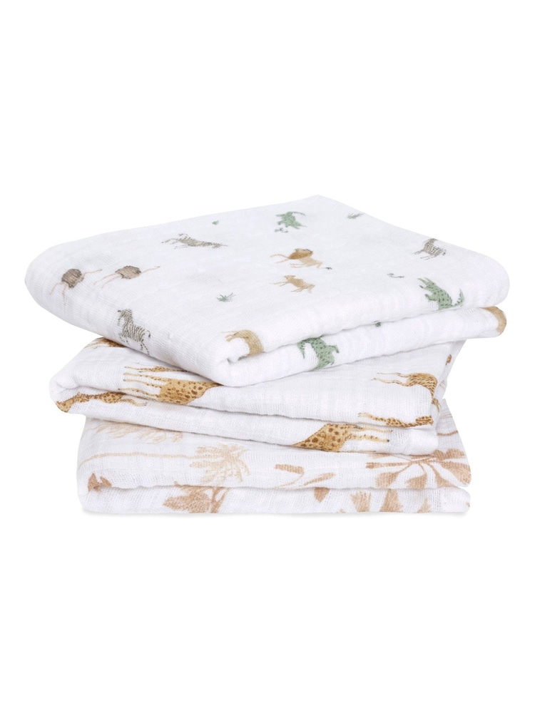 aden + anais Musy 100% Cotton Muslin Safari Dream Squares 3 Pack - Bild 1 von 3