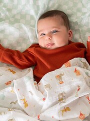 aden + anais White Essentials 100% Cotton Muslin Blanket Elephant Circus Muslins 4 Pack - Image 8 of 8