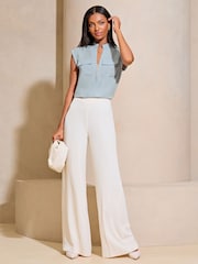 Lipsy Silver Zip Front Sleeveless Utility Pocket Blouse - Image 3 of 4