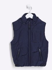 River Island Blue Boys Wave Gilet - Image 1 of 4