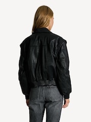Remain Leather Bomber Black Jacket - Image 3 of 10