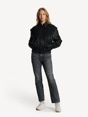 Remain Leather Bomber Black Jacket - Image 6 of 10