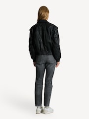 Remain Leather Bomber Black Jacket - Image 7 of 10