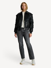 Remain Leather Bomber Black Jacket - Image 8 of 10