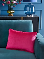 Fuchsia Pink 30 x 40cm Matte Velvet Cushion - Image 1 of 5