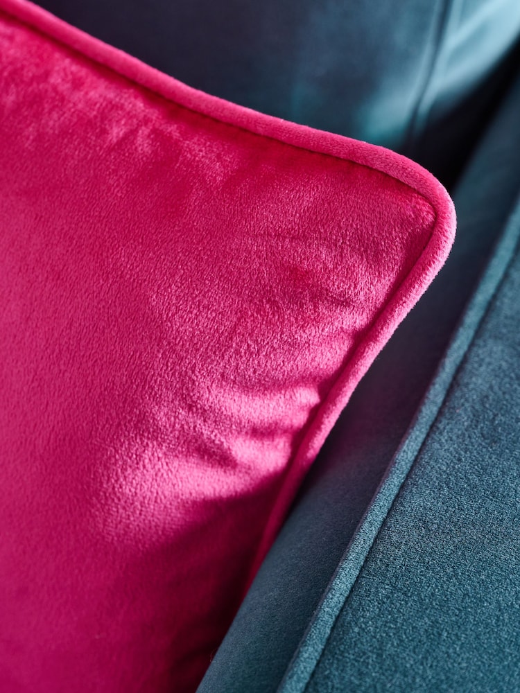 Fuchsia Pink 30 x 40cm Matte Velvet Cushion - Image 2 of 5