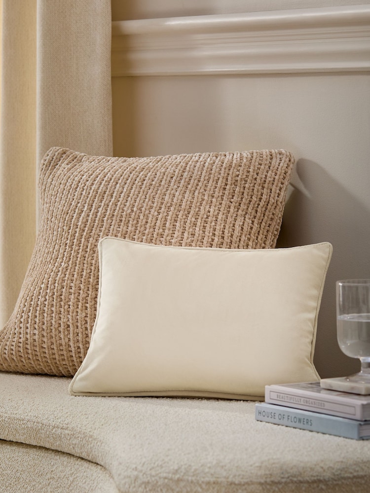 Natural 30 x 40cm Matte Velvet Cushion - Image 1 of 5