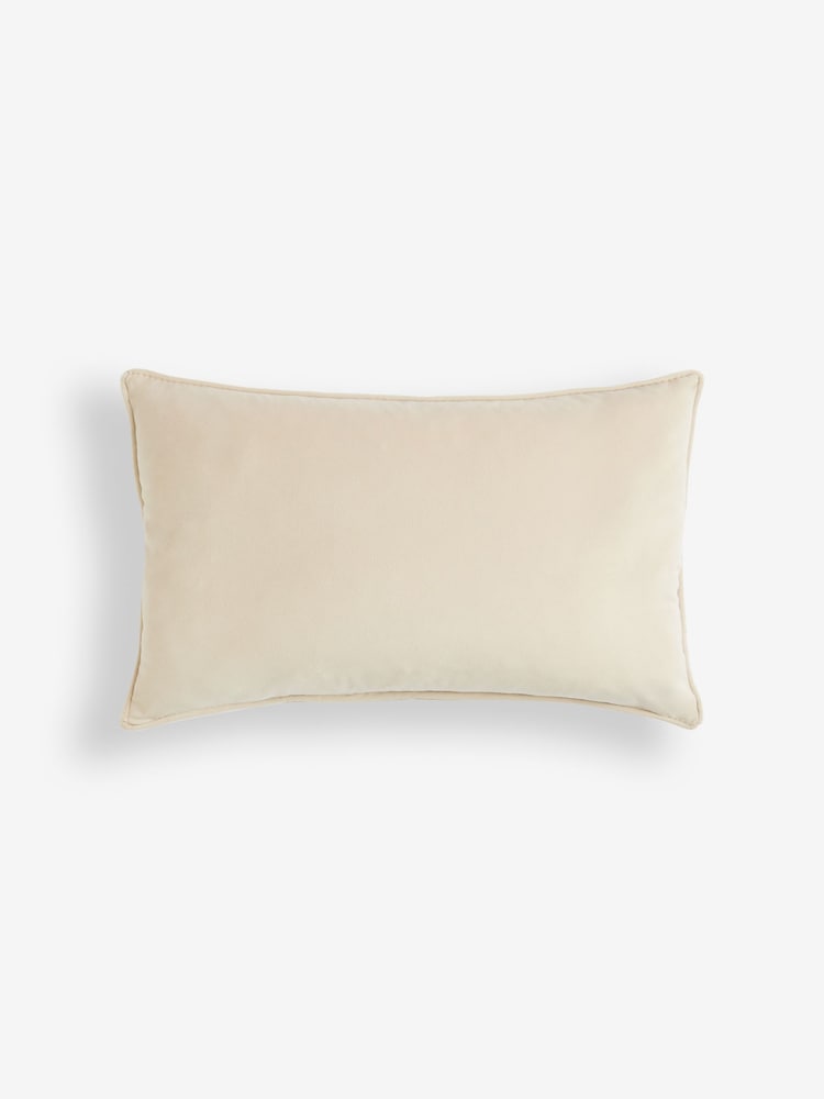 Natural 30 x 40cm Matte Velvet Cushion - Image 3 of 5