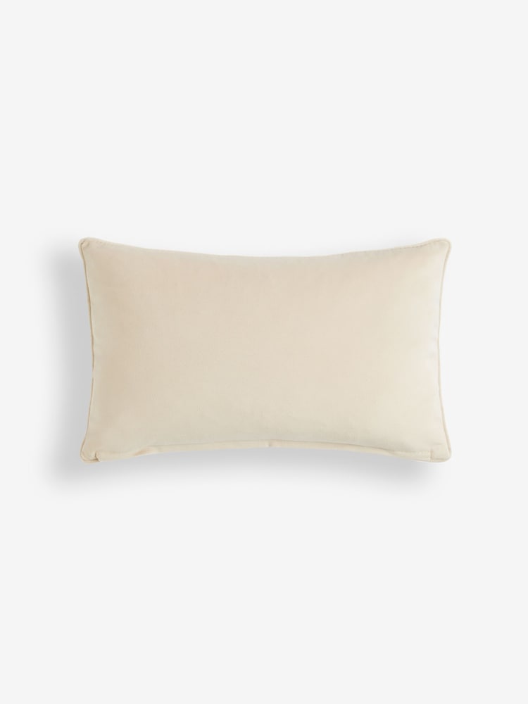 Natural 30 x 40cm Matte Velvet Cushion - Image 4 of 5
