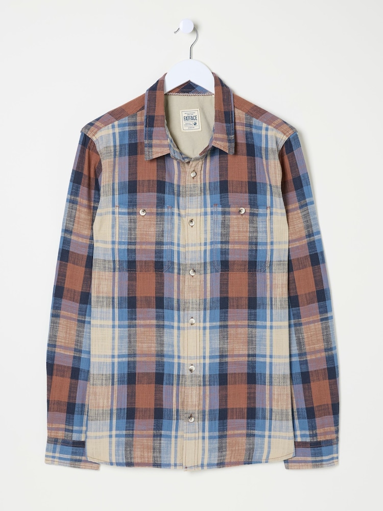 FatFace Multi Hythe Long Sleeve Check Shirt - Image 5 of 5